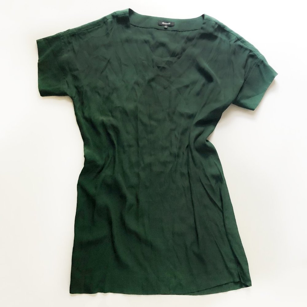 Madewell Novel Shift Dress Green Size M